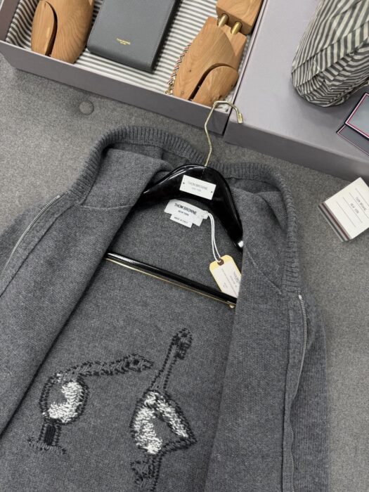 톰브라운 뒷면 오리 자카드 니트 후드집업 그레이 레플리카 미러급 SA급 S급 고퀄리티 하이엔드 최상급 의류 [남성여성공용] 7