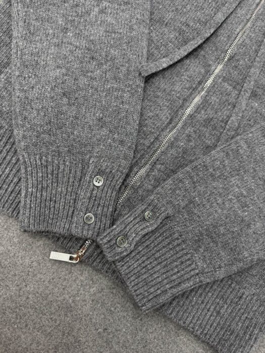 톰브라운 뒷면 오리 자카드 니트 후드집업 그레이 레플리카 미러급 SA급 S급 고퀄리티 하이엔드 최상급 의류 [남성여성공용] 11