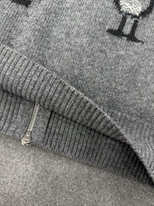 톰브라운 뒷면 오리 자카드 니트 후드집업 그레이 레플리카 미러급 SA급 S급 고퀄리티 하이엔드 최상급 의류 [남성여성공용] 14