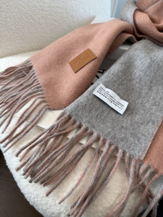 로에베 패치 로고 양색 스카프 핑크 그레이 레플리카 미러급 SA급 S급 고퀄리티 최상급 하이엔드 악세사리 [남성여성공용] 5