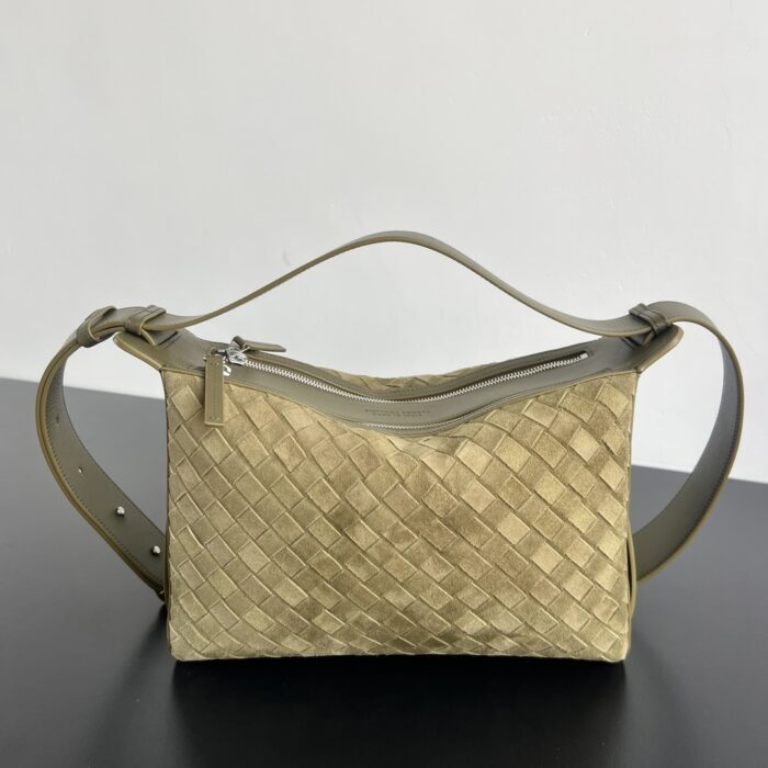 보테가베네타 인트레치아토 트라이베카 탑 핸들 백 836016 스웨이드 올리브 [남성여성공용] 2