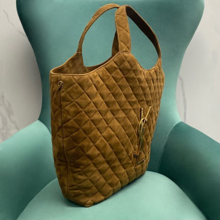 생로랑퀼팅 스웨이드 소재 ICARE 쇼퍼백 브라운 698651 레플리카 미러급 SA급 S급 고퀄리티 최상급 하이엔드 가방 [여성] 5