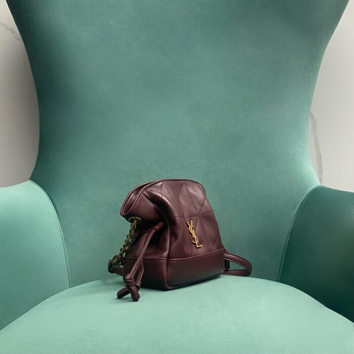 생로랑 램스킨 소재 JAMIE 미니 숄더 파우치 와인 859174 레플리카 미러급 SA급 S급 고퀄리티 최상급 하이엔드 가방 [여성] 4