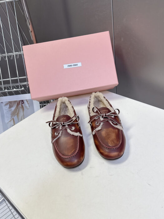 미우미우 빈티지 털 레더 로퍼 브라운 레플리카 미러급 SA급 S급 고퀄리티 최상급 하이엔드 신발 [여성] 5