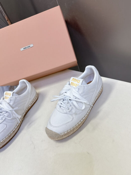 미우미우 캐쥬얼 패브릭 스니커즈 화이트 레플리카 미러급 SA급 S급 고퀄리티 최상급 하이엔드 신발 [여성] 7