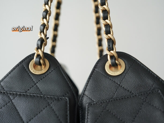 샤넬 25 미니 핸드백 그레인드 카프스킨 골드 메탈 블랙 레플리카 미러급 SA급 S급 고퀄리티 최상급 하이엔드 가방 [여성] 9