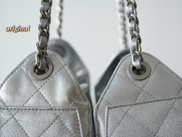 샤넬 25 미니 핸드백 그레인드 카프스킨 실버 메탈 실버 레플리카 미러급 SA급 S급 고퀄리티 최상급 하이엔드 가방 [여성] 9