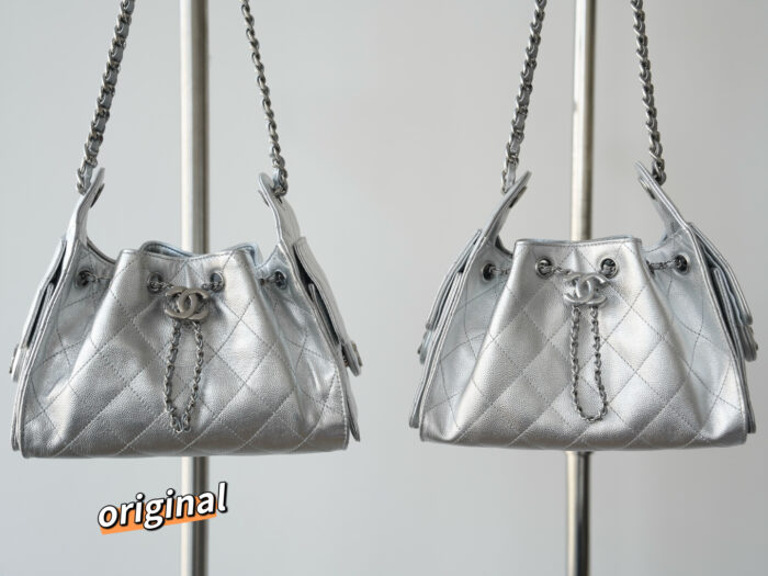 샤넬 25 미니 핸드백 그레인드 카프스킨 실버 메탈 실버 레플리카 미러급 SA급 S급 고퀄리티 최상급 하이엔드 가방 [여성] 3