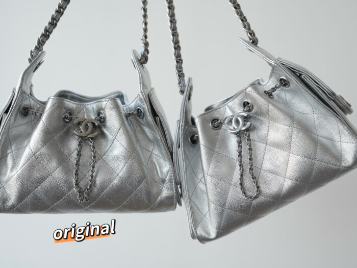 샤넬 25 미니 핸드백 그레인드 카프스킨 실버 메탈 실버 레플리카 미러급 SA급 S급 고퀄리티 최상급 하이엔드 가방 [여성] 5