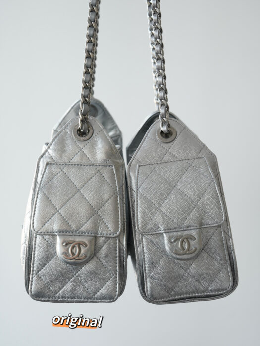 샤넬 25 미니 핸드백 그레인드 카프스킨 실버 메탈 실버 레플리카 미러급 SA급 S급 고퀄리티 최상급 하이엔드 가방 [여성] 6