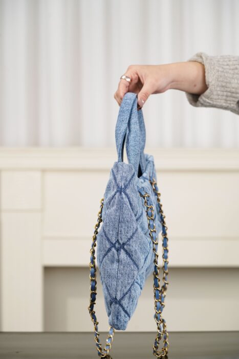 샤넬 맥시 보우 백 워시드 데님 골드 메탈 블루 레플리카 미러급 SA급 S급 고퀄리티 최상급 하이엔드 가방 [여성] 4