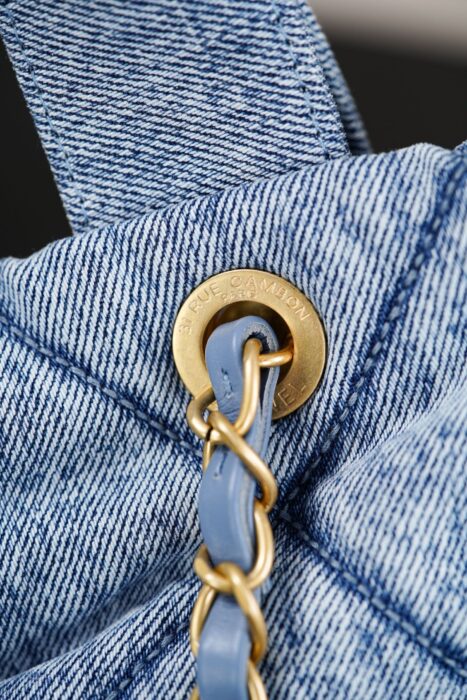 샤넬 맥시 보우 백 워시드 데님 골드 메탈 블루 레플리카 미러급 SA급 S급 고퀄리티 최상급 하이엔드 가방 [여성] 12