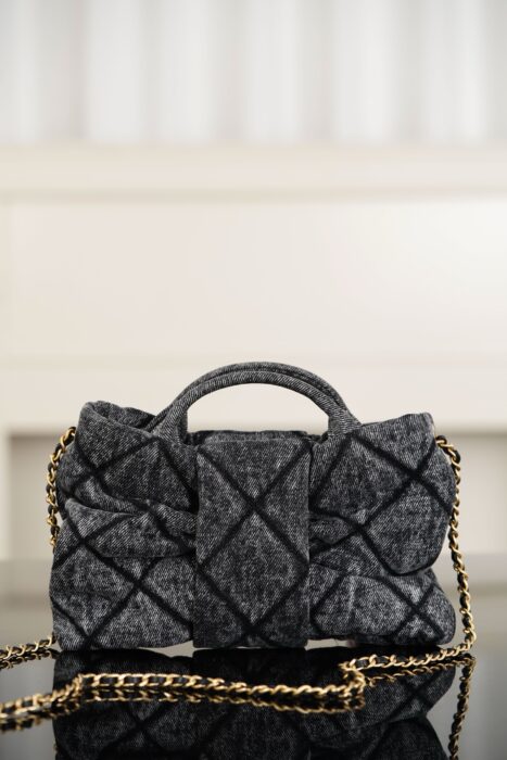 샤넬 맥시 보우 백 워시드 데님 골드 메탈 블랙 레플리카 미러급 SA급 S급 고퀄리티 최상급 하이엔드 가방 [여성] 2