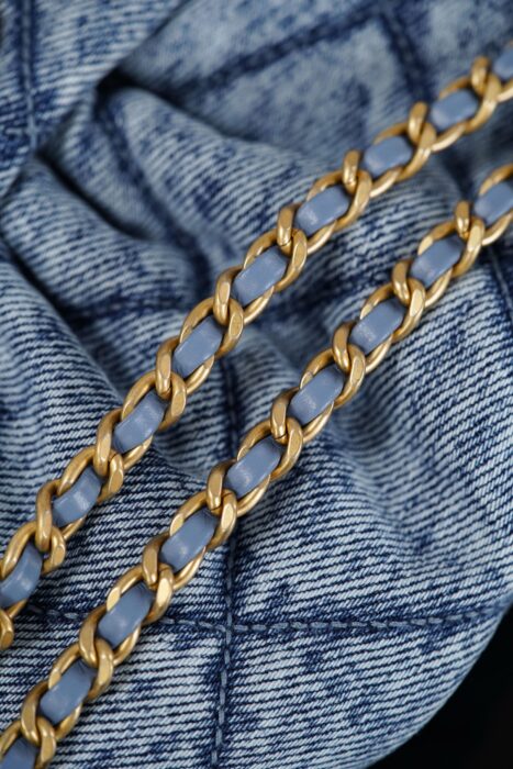 샤넬 맥시 보우 백 워시드 데님 골드 메탈 블루 레플리카 미러급 SA급 S급 고퀄리티 최상급 하이엔드 가방 [여성] 11