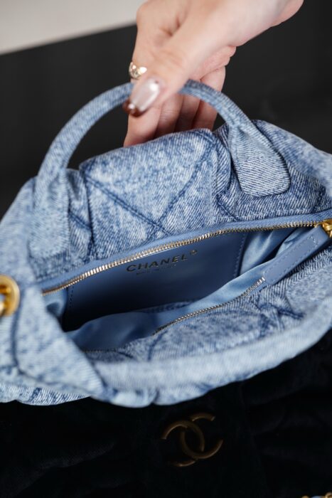 샤넬 맥시 보우 백 워시드 데님 골드 메탈 블루 레플리카 미러급 SA급 S급 고퀄리티 최상급 하이엔드 가방 [여성] 8