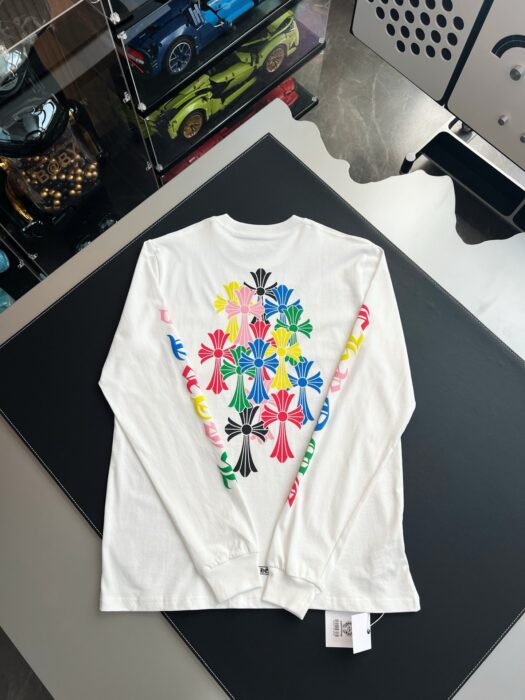 크롬하츠 컬러 십자가 패턴 긴팔티 화이트 레플리카 미러급 SA급 S급 고퀄리티 하이엔드 최상급 의류 [남성여성공용] 4