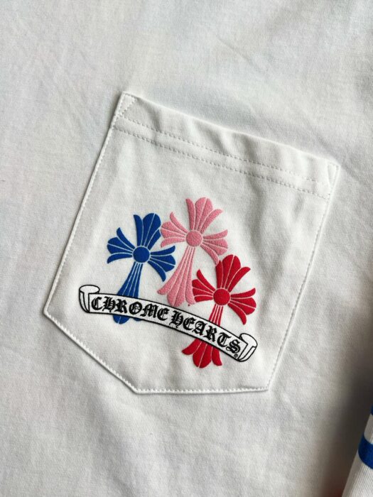 크롬하츠 컬러 십자가 패턴 긴팔티 화이트 레플리카 미러급 SA급 S급 고퀄리티 하이엔드 최상급 의류 [남성여성공용] 8