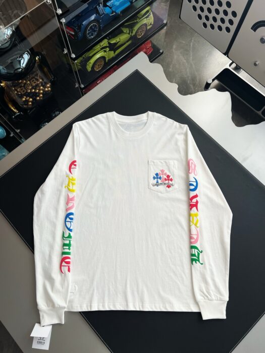 크롬하츠 컬러 십자가 패턴 긴팔티 화이트 레플리카 미러급 SA급 S급 고퀄리티 하이엔드 최상급 의류 [남성여성공용] 5