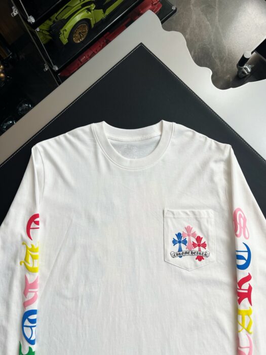 크롬하츠 컬러 십자가 패턴 긴팔티 화이트 레플리카 미러급 SA급 S급 고퀄리티 하이엔드 최상급 의류 [남성여성공용] 6