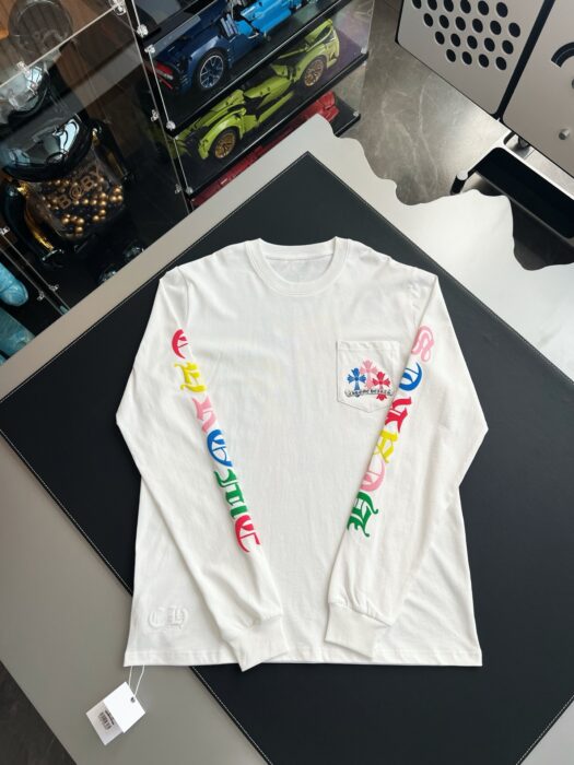 크롬하츠 컬러 십자가 패턴 긴팔티 화이트 레플리카 미러급 SA급 S급 고퀄리티 하이엔드 최상급 의류 [남성여성공용] 3