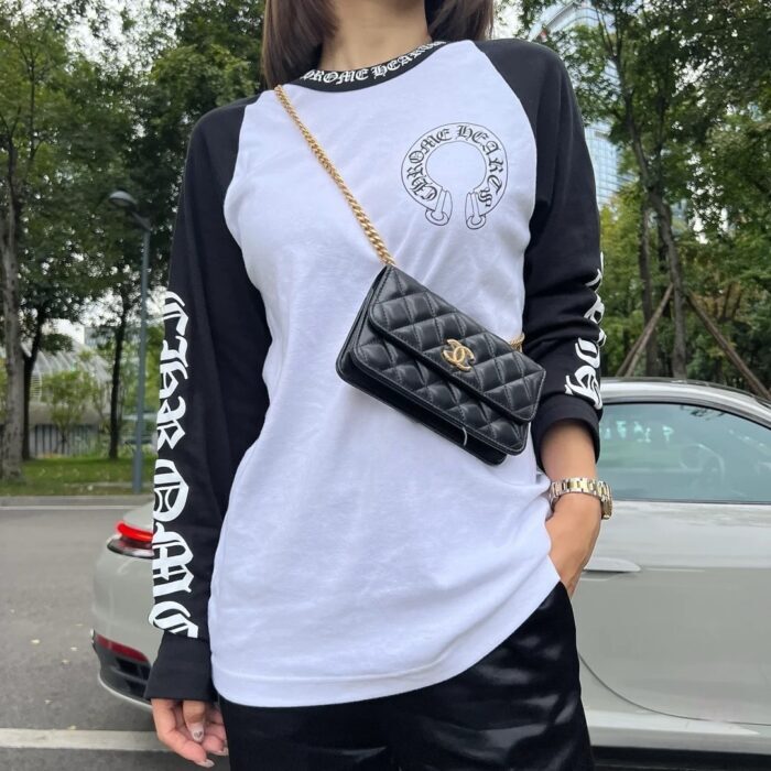 크롬하츠 흑백 배색 프린트 긴팔티 블랙 화이트 레플리카 미러급 SA급 S급 고퀄리티 하이엔드 최상급 의류 [남성여성공용] 2