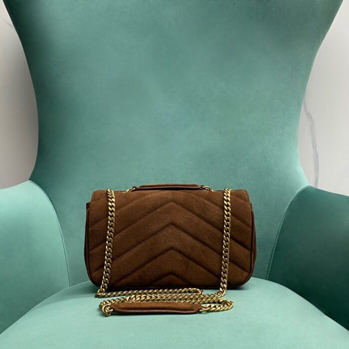 생로랑 루루 스몰 마테라쎄 스웨이드 브라운 커피 801437 레플리카 미러급 SA급 S급 고퀄리티 최상급 하이엔드 가방 [여성] 2