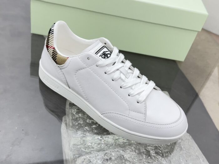 버버리 레더 세트 스니커즈 화이트 샌드 베이지 레플리카 미러급 SA급 S급 고퀄리티 최상급 하이엔드 신발 [남성] 4