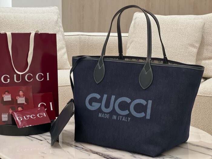 구찌 토티시마 미디움 리버시블 토트백 다크 블루 데님 베이지 블루 820481 레플리카 미러급 SA급 S급 고퀄리티 최상급 하이엔드 가방 [여성] 4