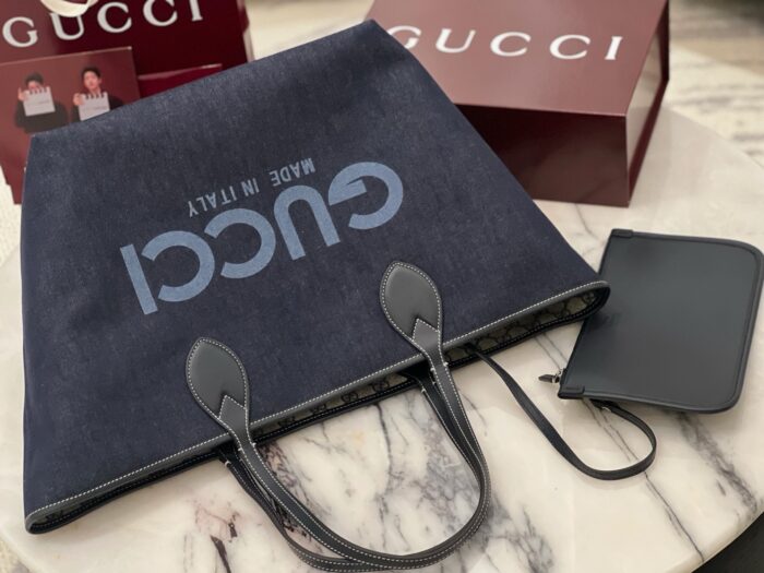 구찌 토티시마 미디움 리버시블 토트백 다크 블루 데님 베이지 블루 820481 레플리카 미러급 SA급 S급 고퀄리티 최상급 하이엔드 가방 [여성] 7