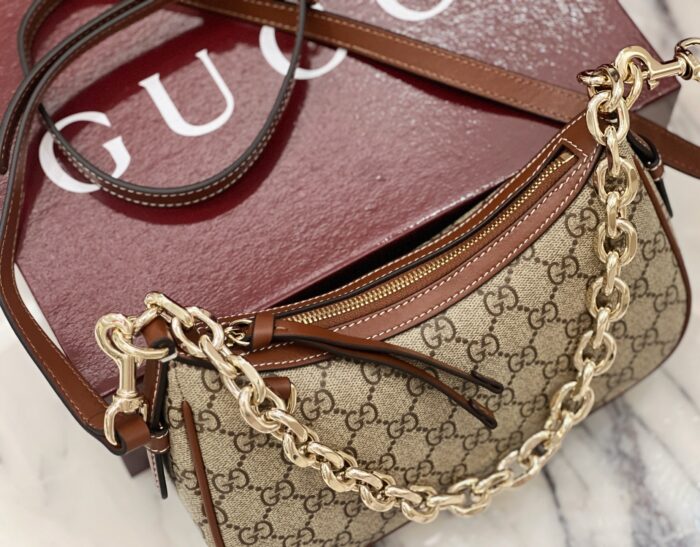구찌 GG 엠블럼 스몰 숄더백 베이지 다크 브라운 847447 레플리카 미러급 SA급 S급 고퀄리티 최상급 하이엔드 가방 [여성] 7