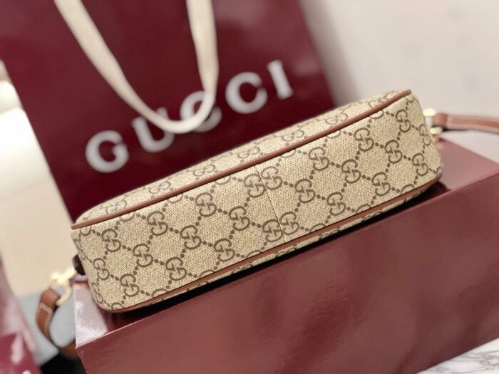 구찌 GG 엠블럼 스몰 숄더백 베이지 다크 브라운 847447 레플리카 미러급 SA급 S급 고퀄리티 최상급 하이엔드 가방 [여성] 9