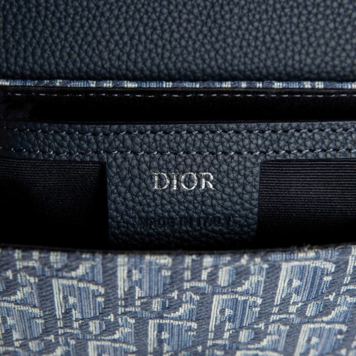 디올 스몰 새들 메신저 백 플랩 디올 오블리크 자카드 앤 그레인드 카프스킨 블루 레플리카 미러급 SA급 S급 고퀄리티 최상급 하이엔드 가방 [남성여성공용] 9