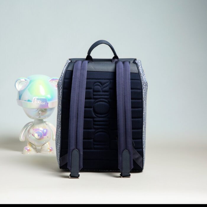 디올 새들 백팩 플랩 디올 오블리크 자카드 앤 그레인드 카프스킨 블루 레플리카 미러급 SA급 S급 고퀄리티 최상급 하이엔드 가방 [남성여성공용] 2