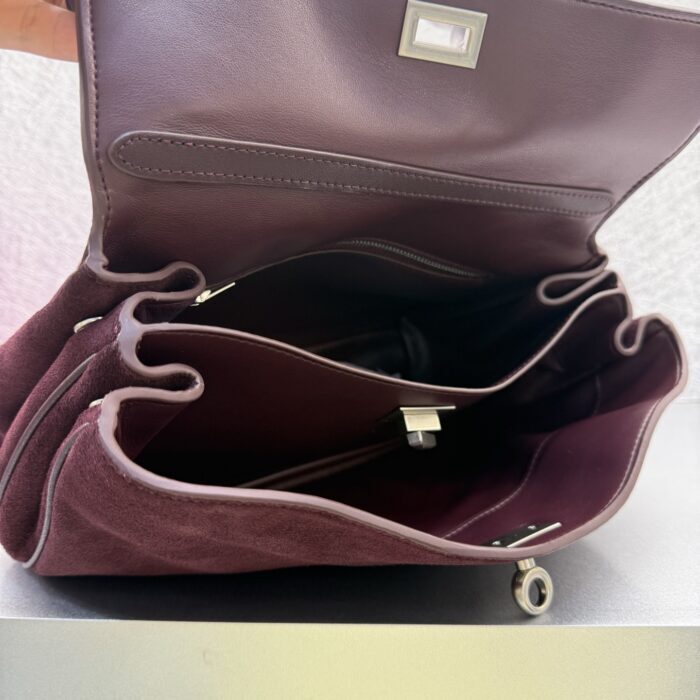 발렌시아가 로데오 핸드백 미디움 와인 스웨이드 실버 장식 레플리카 미러급 SA급 S급 고퀄리티 최상급 하이엔드 가방 [여성] 3