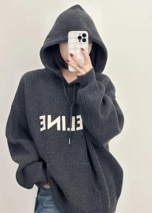 셀린느 모노그램 니트 후드티 블랙 레플리카 미러급 SA급 S급 고퀄리티 하이엔드 최상급 의류 [남성여성공용] 2