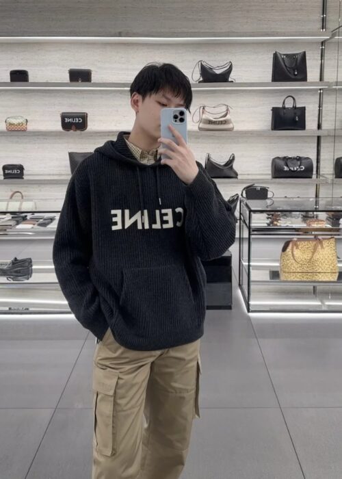 셀린느 모노그램 니트 후드티 블랙 레플리카 미러급 SA급 S급 고퀄리티 하이엔드 최상급 의류 [남성여성공용]