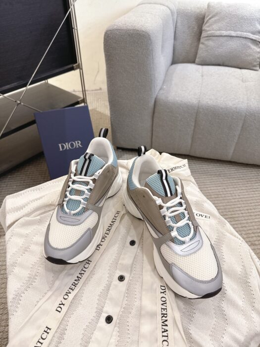 디올 B22 스니커즈 화이트 블루 테크니컬 메쉬 그레이 카프스킨 남성용 4cm 레플리카 미러급 SA급 S급 고퀄리티 최상급 하이엔드 신발 [남성] 5