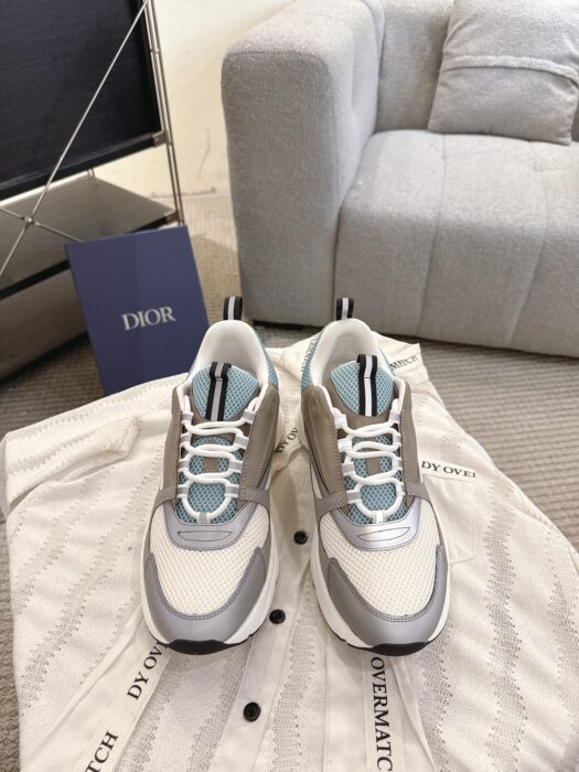 디올 B22 스니커즈 화이트 블루 테크니컬 메쉬 그레이 카프스킨 남성용 4cm 레플리카 미러급 SA급 S급 고퀄리티 최상급 하이엔드 신발 [남성] 3