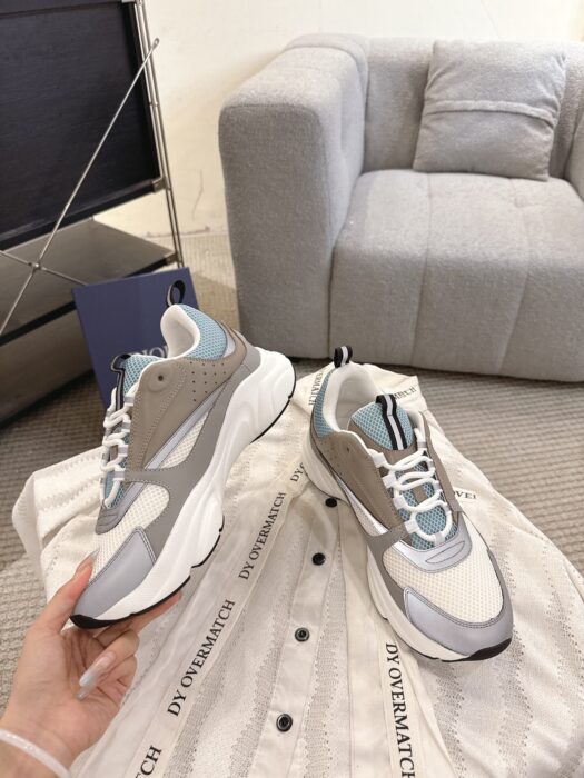 디올 B22 스니커즈 화이트 블루 테크니컬 메쉬 그레이 카프스킨 남성용 4cm 레플리카 미러급 SA급 S급 고퀄리티 최상급 하이엔드 신발 [남성] 2