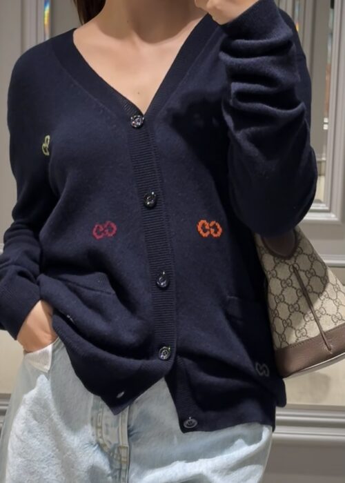 구찌 멀티컬러 GG 캐시미어 가디건 블랙 레플리카 미러급 SA급 S급 고퀄리티 하이엔드 최상급 의류 [남성여성공용] 2