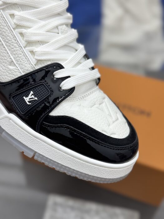 루이비통 LV 배색 가죽 트레이너 스니커즈 블랙 화이트 남성용 레플리카 미러급 SA급 S급 고퀄리티 최상급 하이엔드 신발 [남성] 6