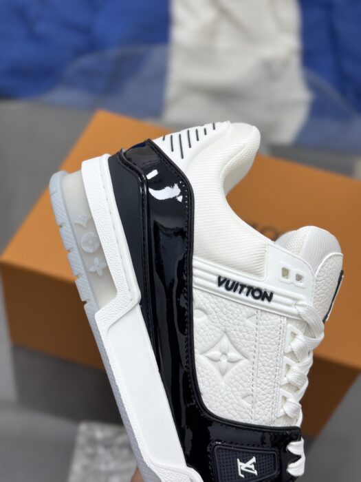 루이비통 LV 배색 가죽 트레이너 스니커즈 블랙 화이트 남성용 레플리카 미러급 SA급 S급 고퀄리티 최상급 하이엔드 신발 [남성] 7