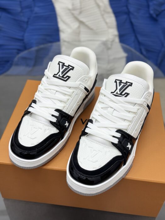 루이비통 LV 배색 가죽 트레이너 스니커즈 블랙 화이트 남성용 레플리카 미러급 SA급 S급 고퀄리티 최상급 하이엔드 신발 [남성] 4