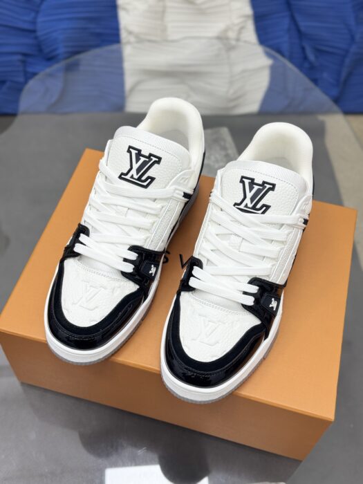 루이비통 LV 배색 가죽 트레이너 스니커즈 블랙 화이트 남성용 레플리카 미러급 SA급 S급 고퀄리티 최상급 하이엔드 신발 [남성] 5