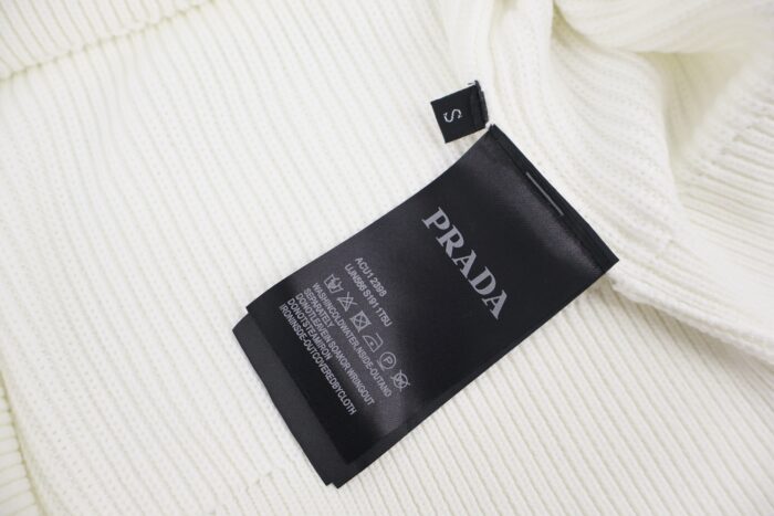 프라다 베이직 순색 니트 카라티 화이트 레플리카 미러급 SA급 S급 고퀄리티 하이엔드 최상급 의류 [남성여성공용] 11