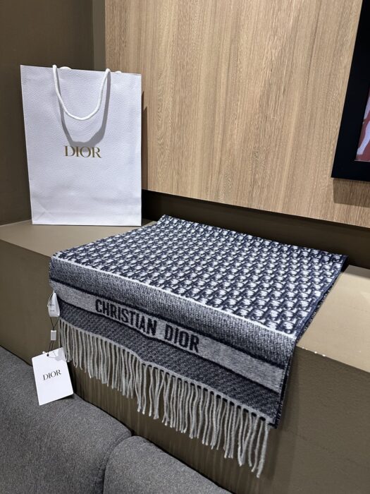 디올 오블리크 캐시미어 혼방 태슬 스카프 블루 레플리카 미러급 SA급 S급 고퀄리티 최상급 하이엔드 [남성여성공용]