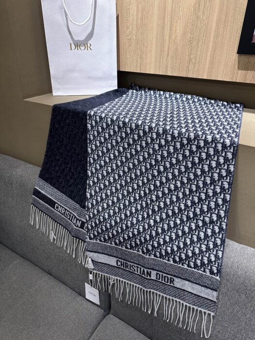 디올 오블리크 캐시미어 혼방 태슬 스카프 블루 레플리카 미러급 SA급 S급 고퀄리티 최상급 하이엔드 [남성여성공용] 2