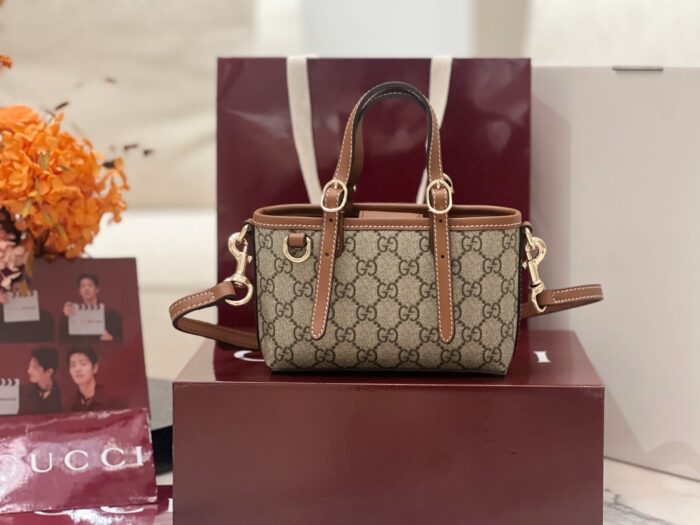 구찌 GG 엠블럼 미니백 855491 브라운 레플리카 미러급 SA급 S급 고퀄리티 최상급 하이엔드 가방 [여성]