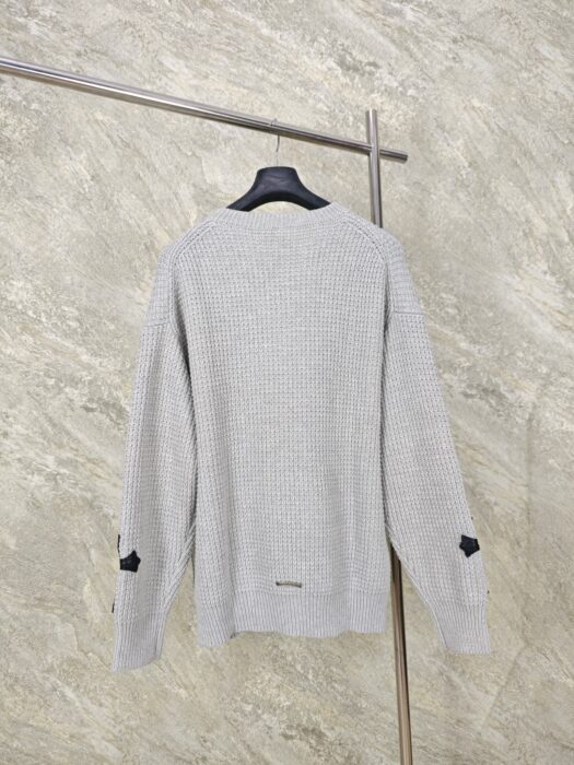 크롬하츠 소매 십자가 캐시미어 혼방 니트 그레이 레플리카 미러급 SA급 S급 고퀄리티 하이엔드 최상급 의류 [남성여성공용] 7