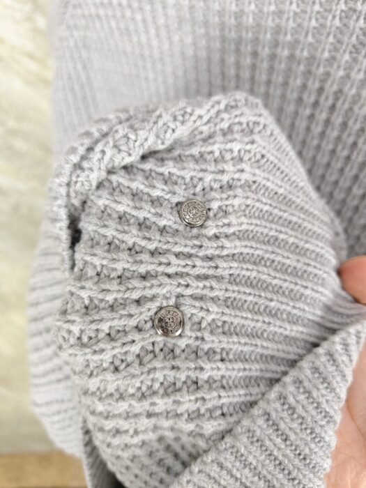 크롬하츠 소매 십자가 캐시미어 혼방 니트 그레이 레플리카 미러급 SA급 S급 고퀄리티 하이엔드 최상급 의류 [남성여성공용] 12